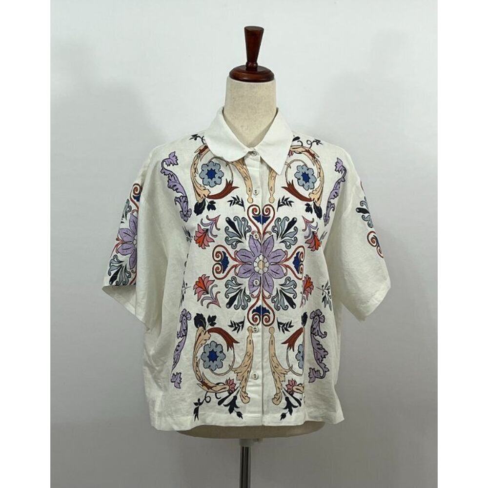 Floral Patterned Blouse - Multicolor - Picture 9 of 10